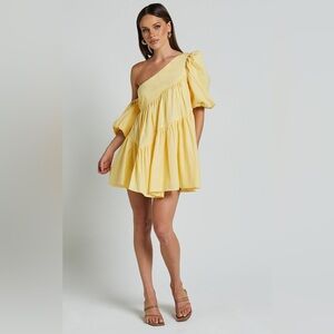 Showpo yellow linen dress